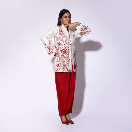 Red Drape Skirt