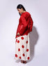 Red Tissue Embroidered Top