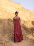 Rhysa Dress - Maroon