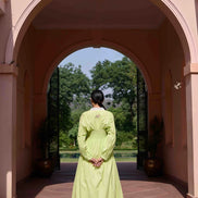 Rose Dress and Jacket Set - Green and White