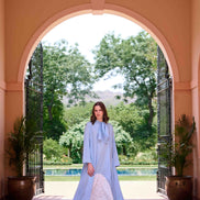 Ruby Dress - Blue and White