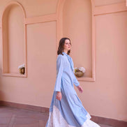 Ruby Dress - Blue and White