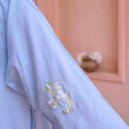Ruby Dress - Blue and White