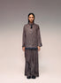 Rust Check Draped Trouser