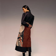 Rust Print Flap Reversible Skirt