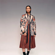 Rust Print Linen Blazer