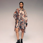 Rust Print Linen Shirt