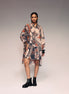 Rust Print Linen Shirt