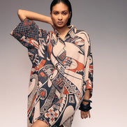 Rust Print Linen Shirt