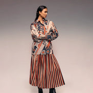 Rust Print Poplin Shirt