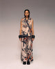 Rust Print Reversible Sleeveless Kimono