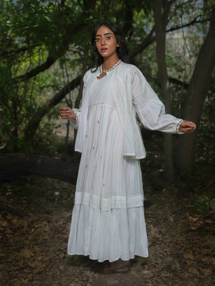 Serphina Set - Dress and Jacket - White