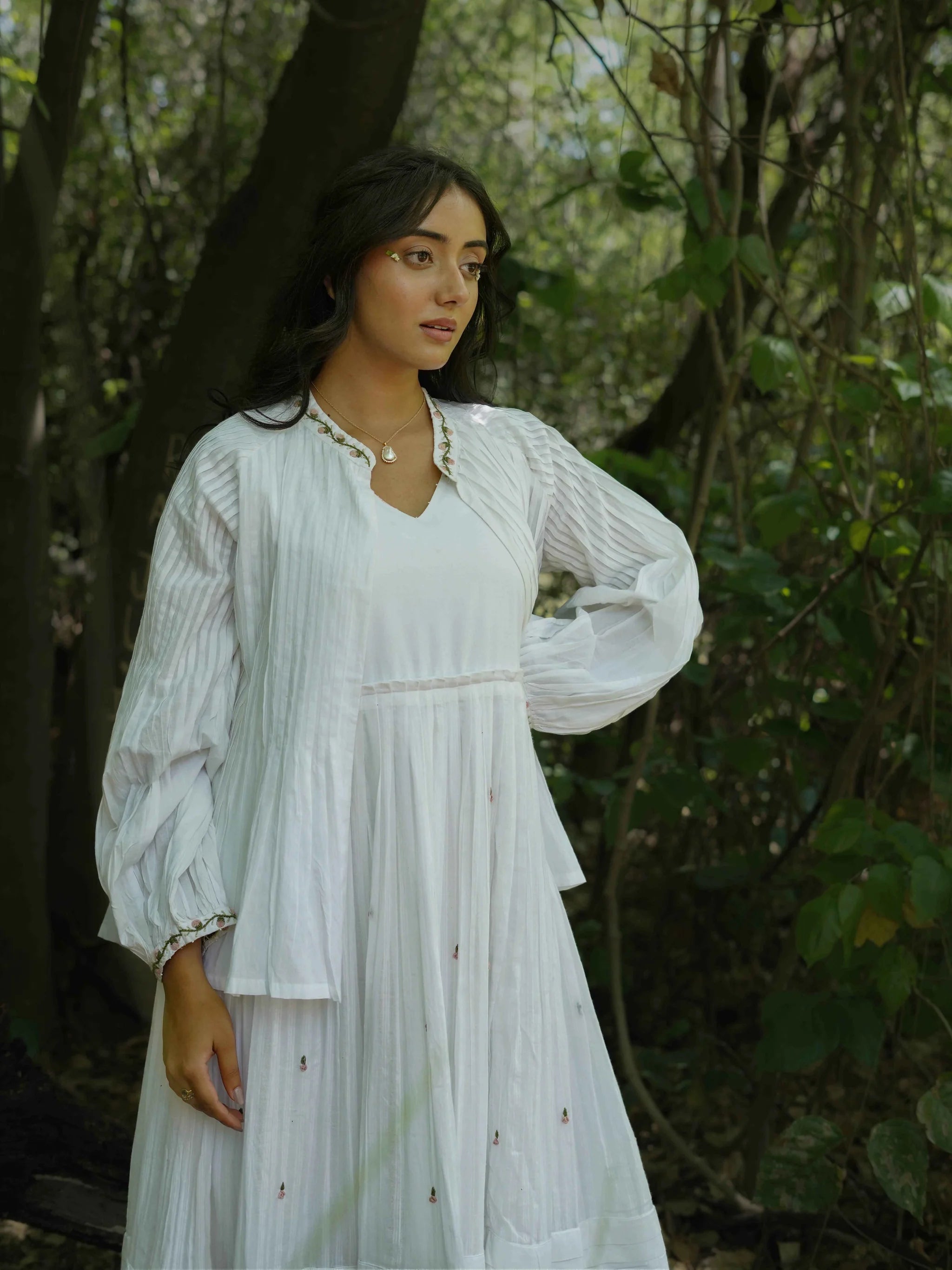 Serphina Set - Dress and Jacket - White