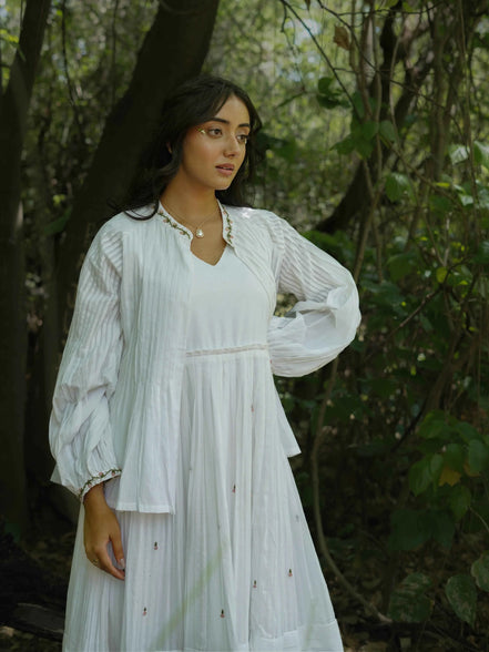 Serphina Set - Dress and Jacket - White