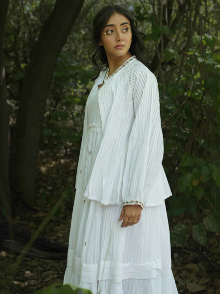 Serphina Set - Dress and Jacket - White