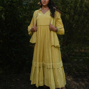 Serphina Set - Dress and Jacket - Yellow Yorker