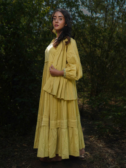Serphina Set - Dress and Jacket - Yellow Yorker