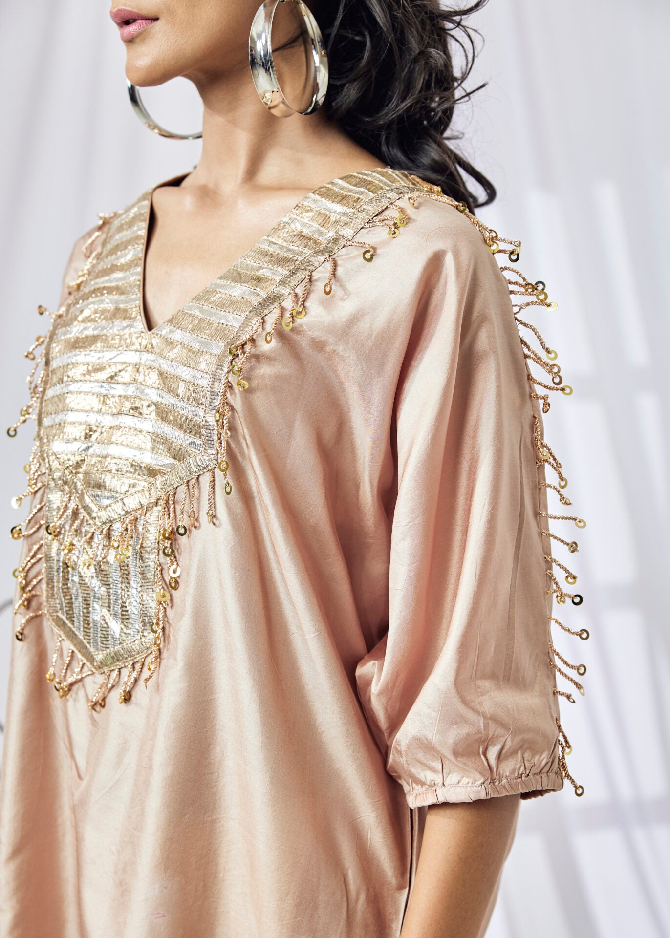 Silk Kaftaan Long Shirt