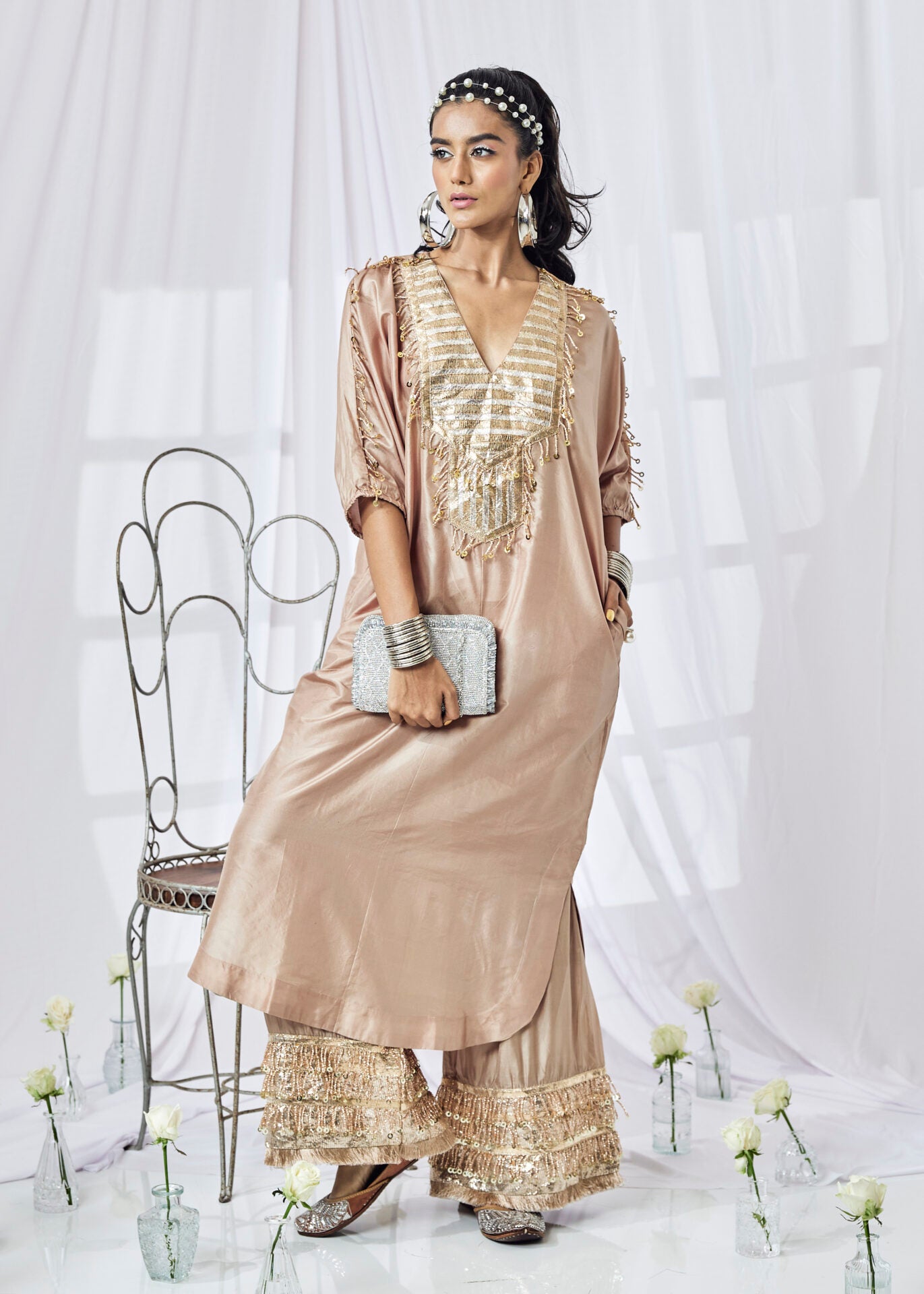 Silk Kaftaan Long Shirt