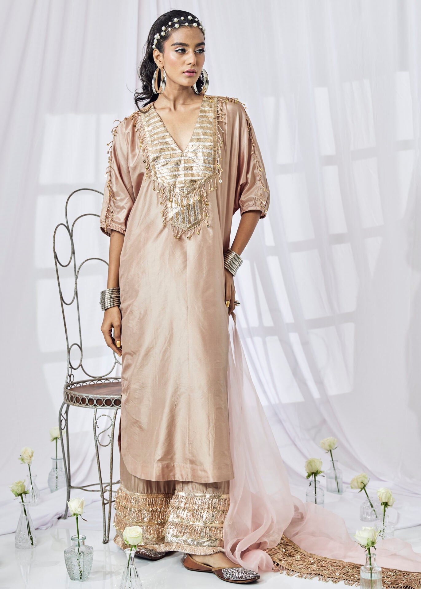 Silk Kaftaan Long Shirt