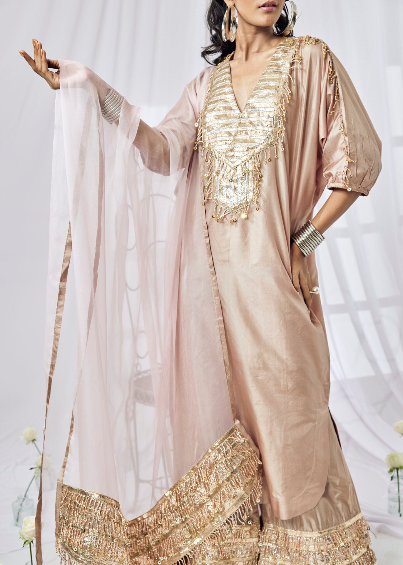 Silk Kaftaan Long Shirt