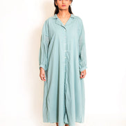 Swirl Dress Mul Cotton - Mint Green
