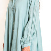 Swirl Dress Mul Cotton - Mint Green