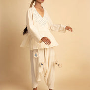 Tiba Top & Pant - Beige Handwoven