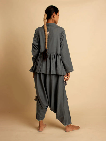 Tiba Top & Pant - Grey Handwoven