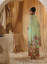 Yellow Blue Stripe Chiffon Pants