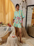 Yellow Blue Stripe Shirt And Shorts Set