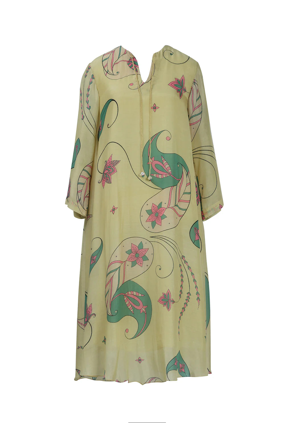 Yellow Paisley Tunic Dress