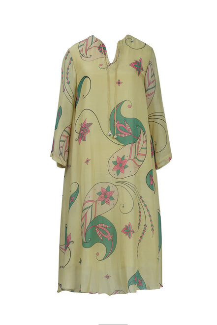 Yellow Paisley Tunic Dress