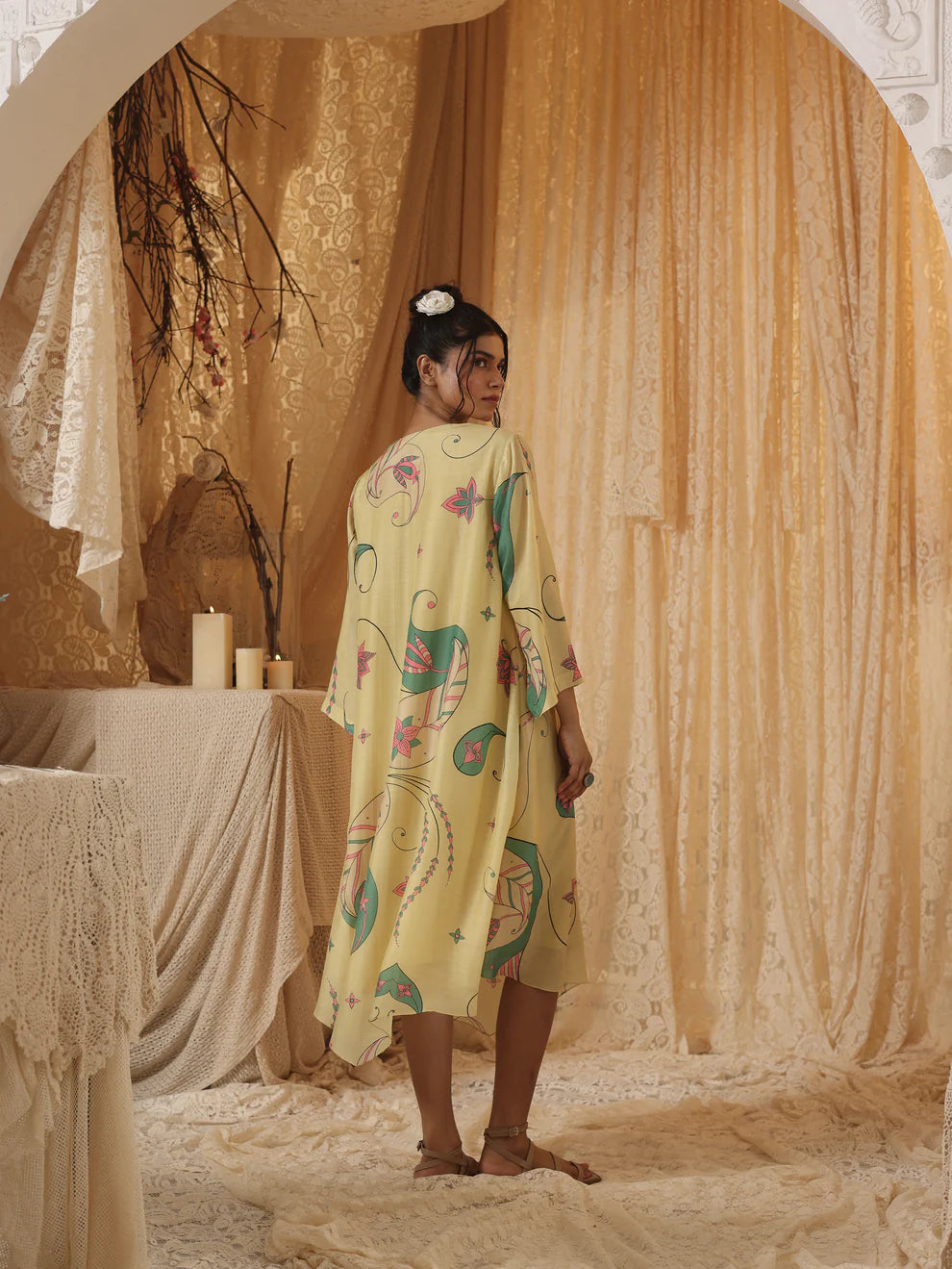 Yellow Paisley Tunic Dress