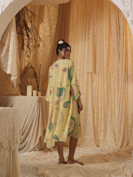 Yellow Paisley Tunic Dress
