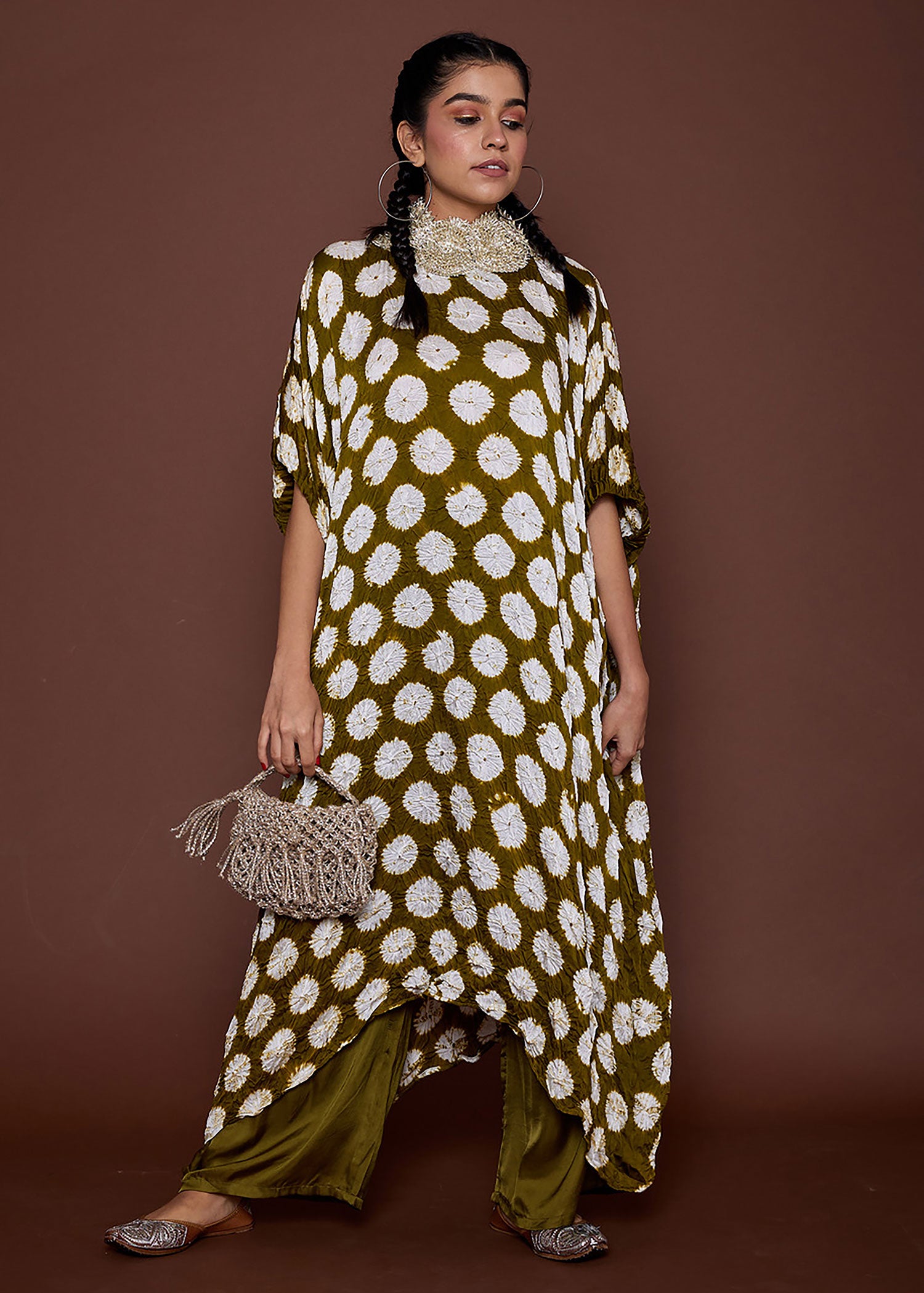 Bandhani Rosetta Kurta and Pant Set – Chakri