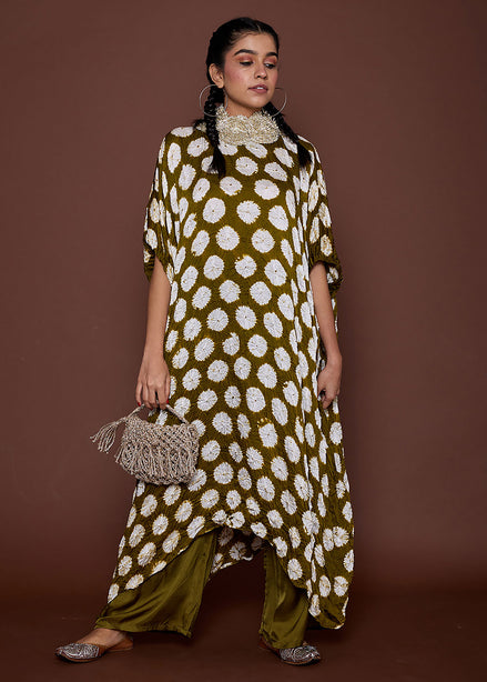 Bandhani Rosetta Kurta and Pant Set – Chakri