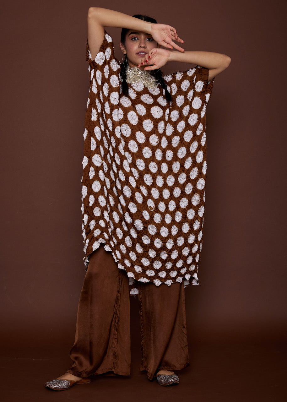 Bandhani Rosetta Kurta and Pant Set Chakr