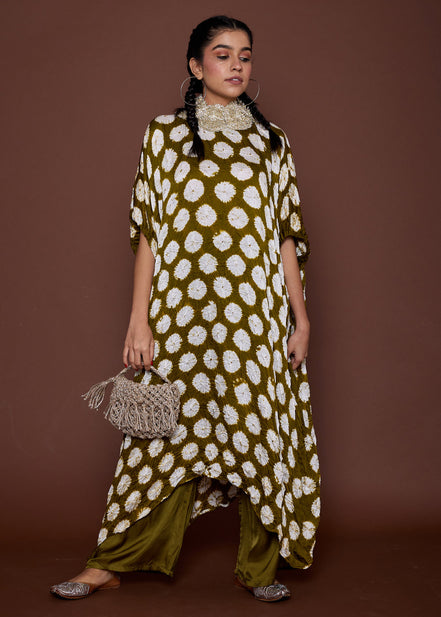 Bandhani Rosetta Kurta and Pant Set Chakr