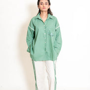 Clam Set (Top + Pants) Mul Cotton Apple Green