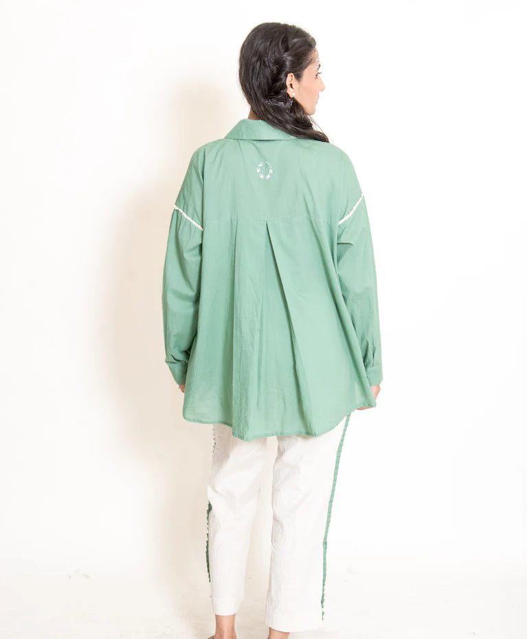 Clam Set (Top + Pants) Mul Cotton Apple Green