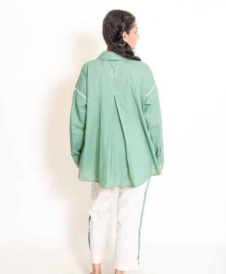 Clam Set (Top + Pants) Mul Cotton Apple Green