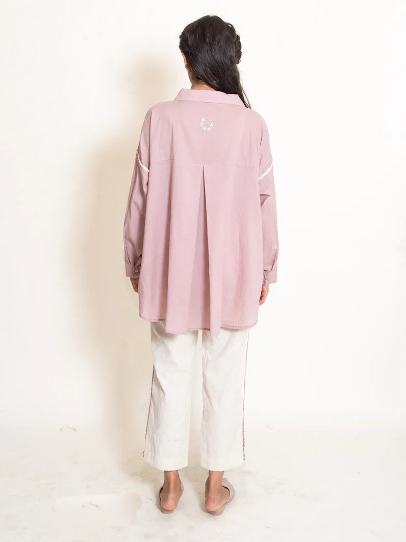 Clam Set (Top + Pants) Mul Cotton Ash Pink