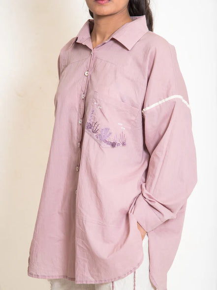 Clam Set (Top + Pants) Mul Cotton Ash Pink