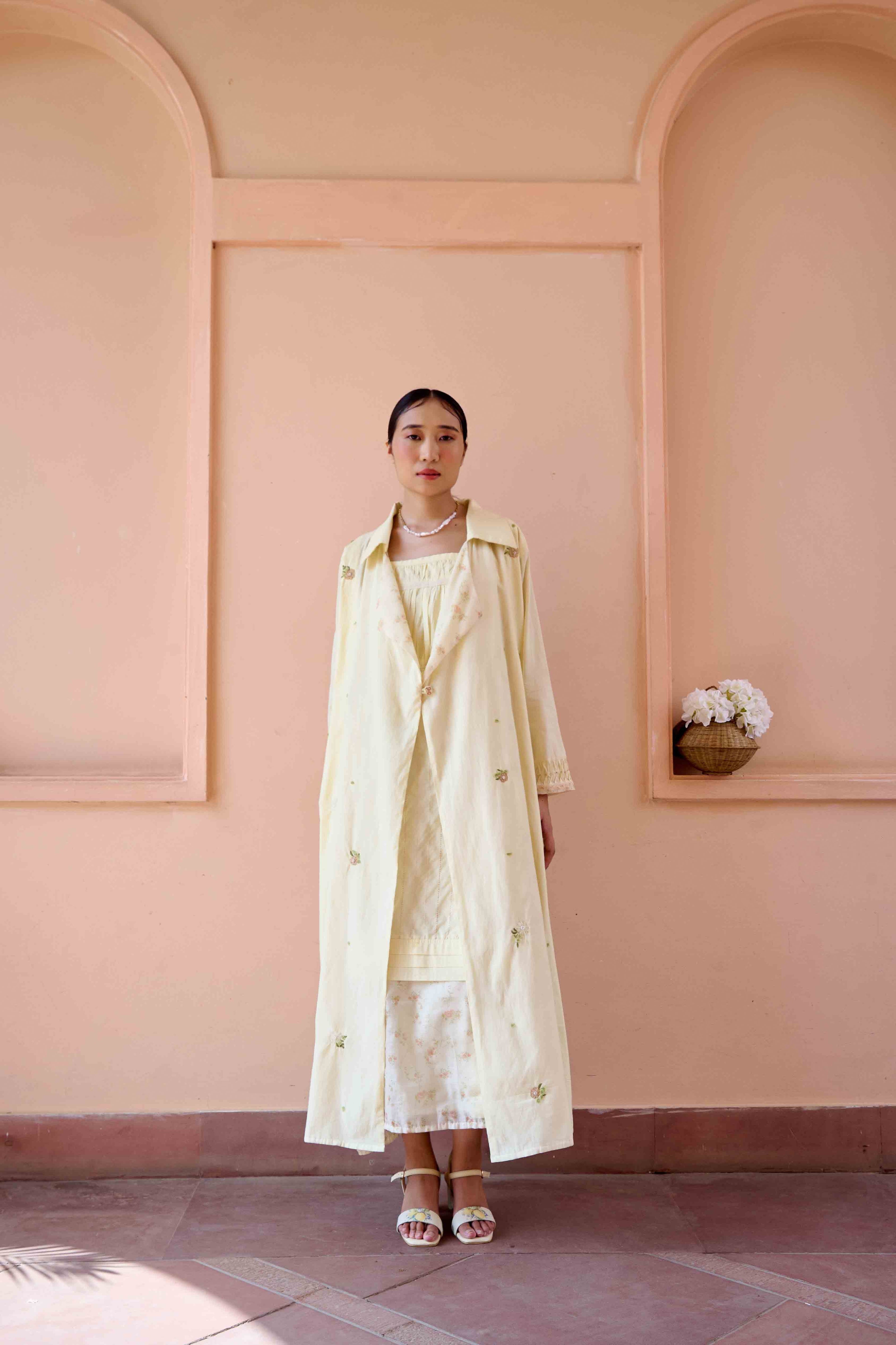 Clara Dress and Jacket Set - Yellow