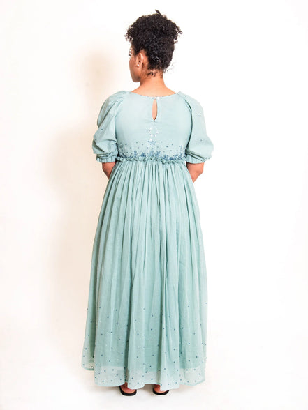 Coral Dress Mul Cotton - Mint Green