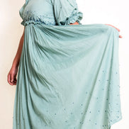 Coral Dress Mul Cotton - Mint Green