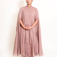 Crab Dress Handwoven -Ash Pink