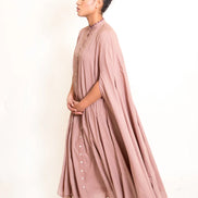 Crab Dress Handwoven -Ash Pink