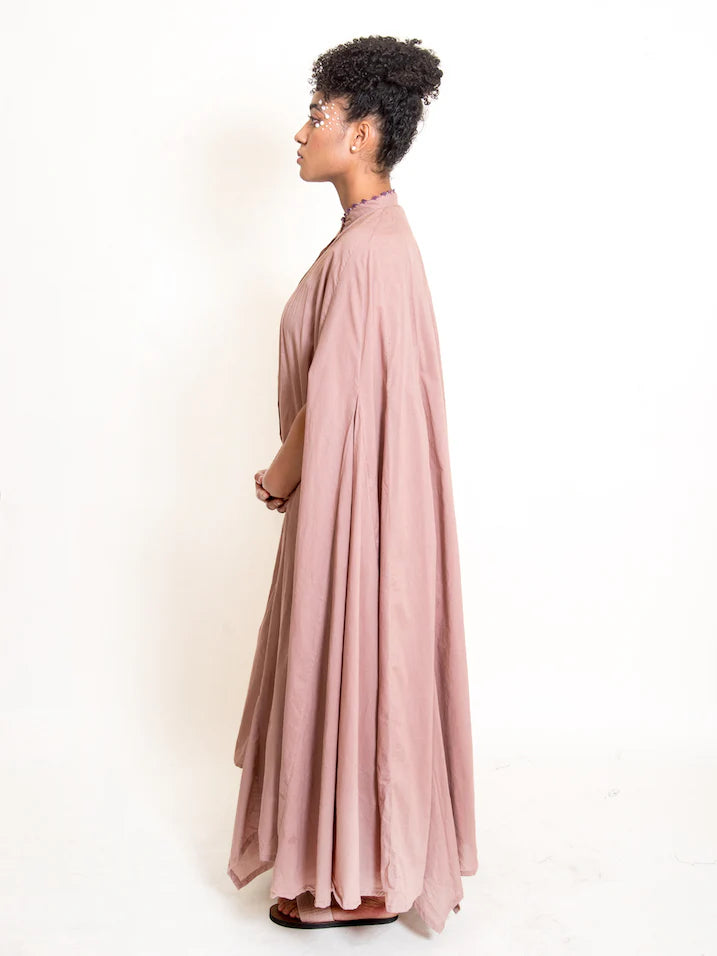 Crab Dress Handwoven -Ash Pink